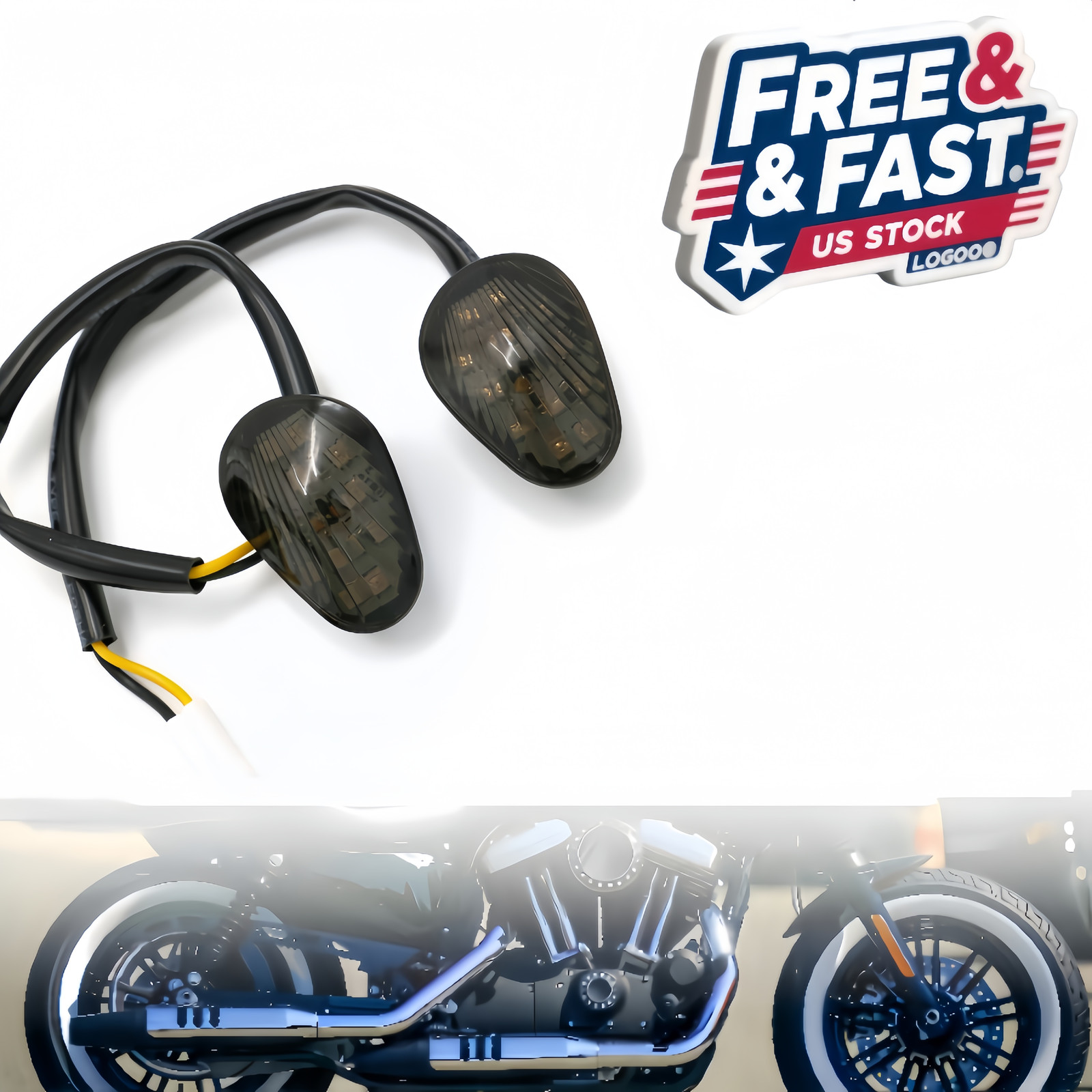 Smoke Flush Mount LED Turn Signals For Yamaha R1 R6 MT-07 MT-09 FZ1 FZ6 02-16