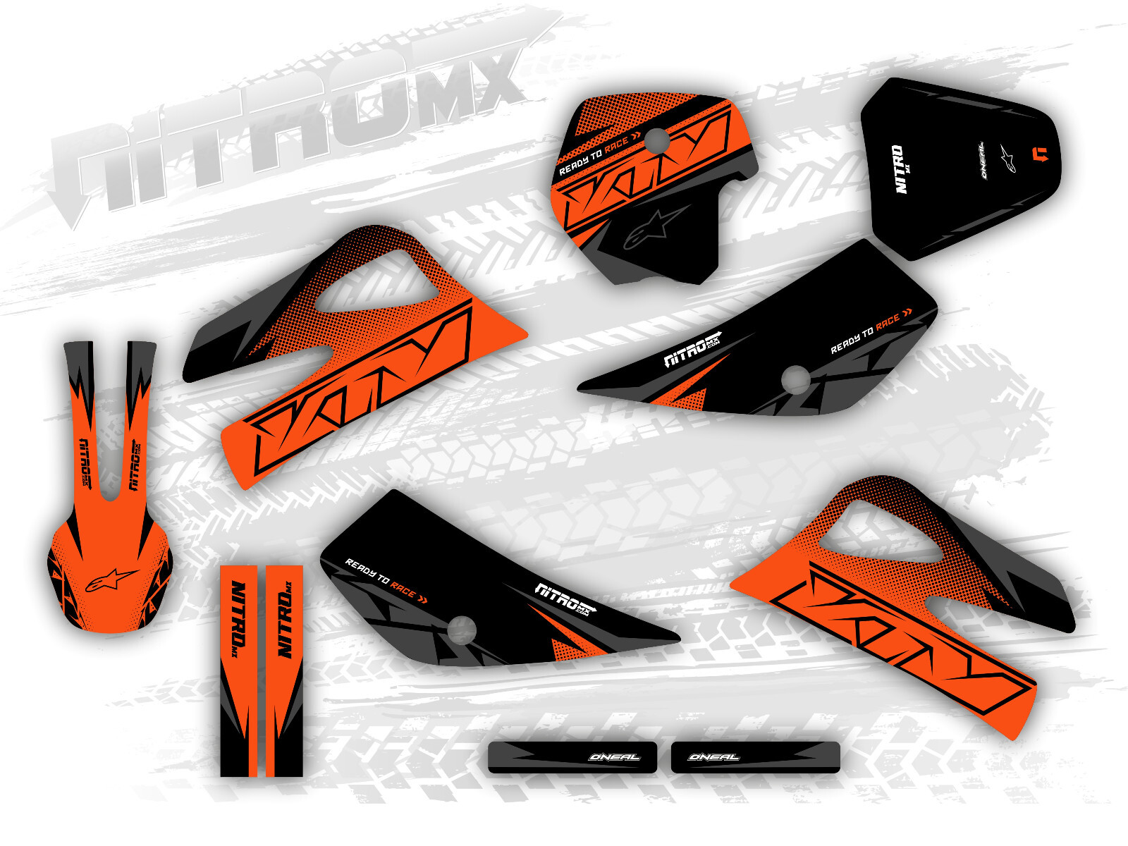 NitroMX Graphics Kit for KTM SX 50 SX50 1996 1997 1998 1999 2000 2001 Decals