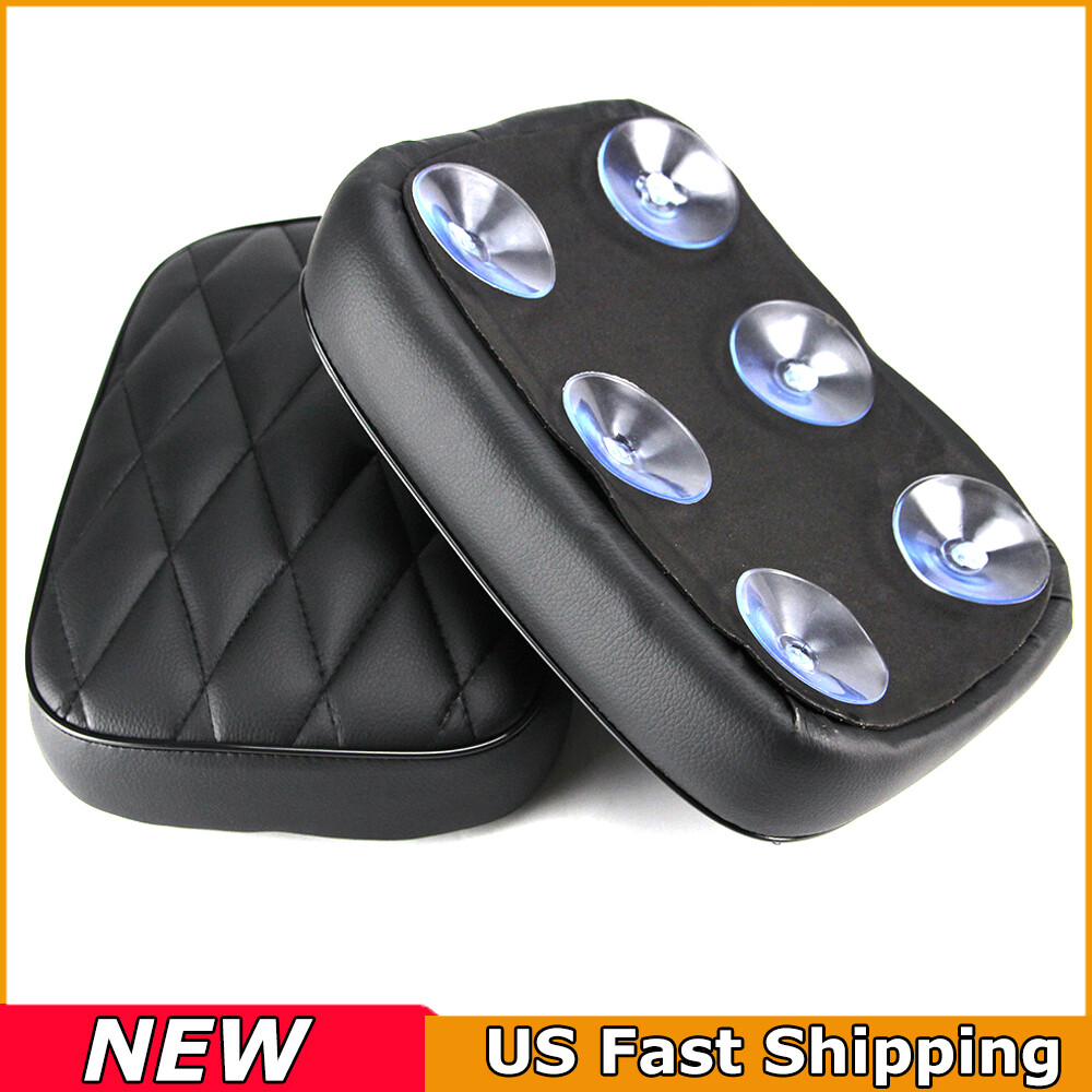 Rectangular Pillion Pad Passenger Seat 8 6 Suction Cup For Harley Chopper Custom
