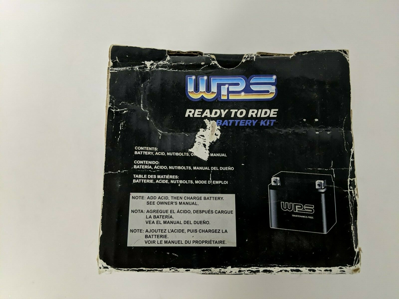 READY TO RIDE BATTERY KIT WPS WESTERN POWER SPORTS CTX4L-BS