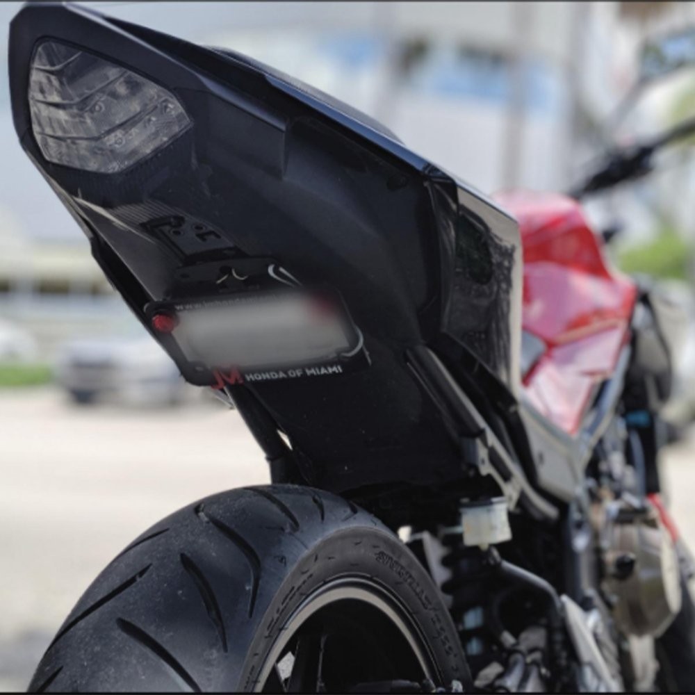 Black Motorcycle License Plate Bracket Holder Aluminum High Quality Replacement