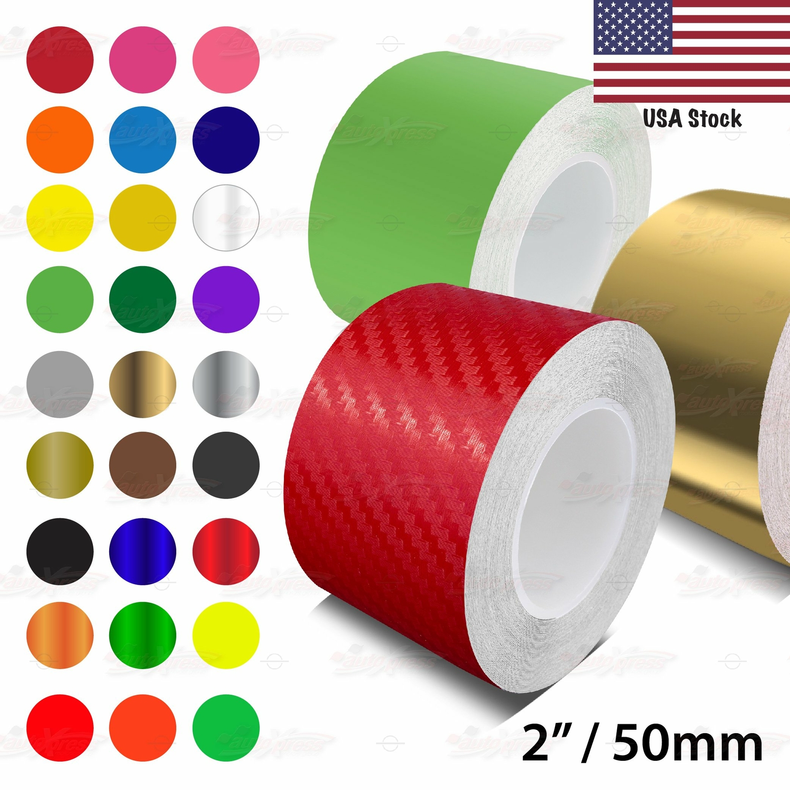2″ Roll PIN STRIPE Car Model Motorcycle Truck Decal Line TAPE Vinyl Sticker 50mm