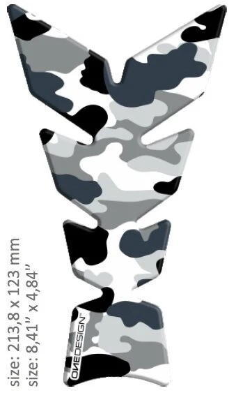OneDesign UNIVERSAL TANK PAD – MATT BLACK/GRAY/WHITE – CAMOUFLAGE CGAN104P