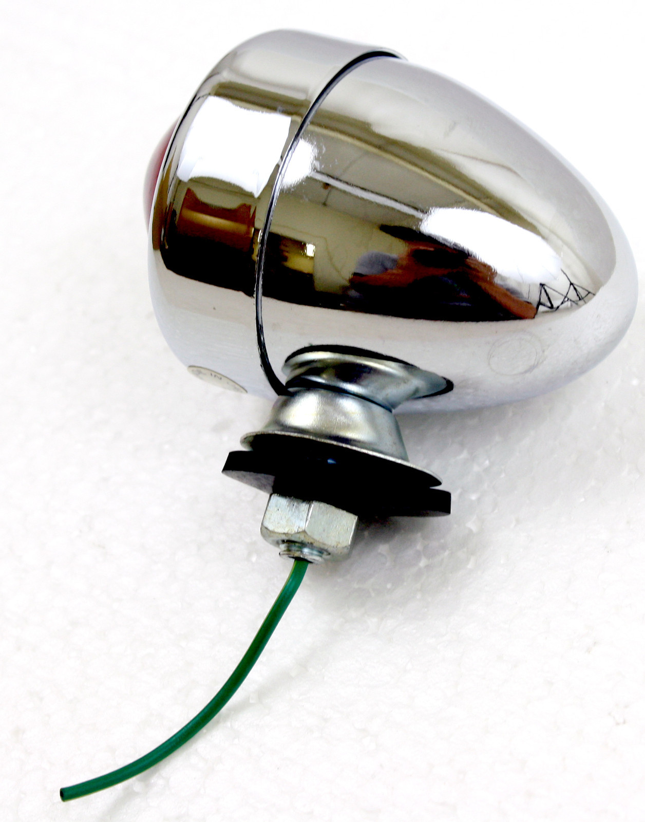 Superior Dixie Distributing 12V Chrome Bullet Style Red Marker Light Motorcycle