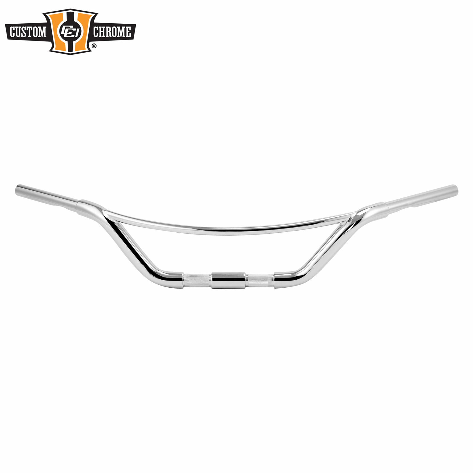 Chrome 1.25″ Fat Low Hollywood Handlebar Fits For Harley Springer 1″ Clamp