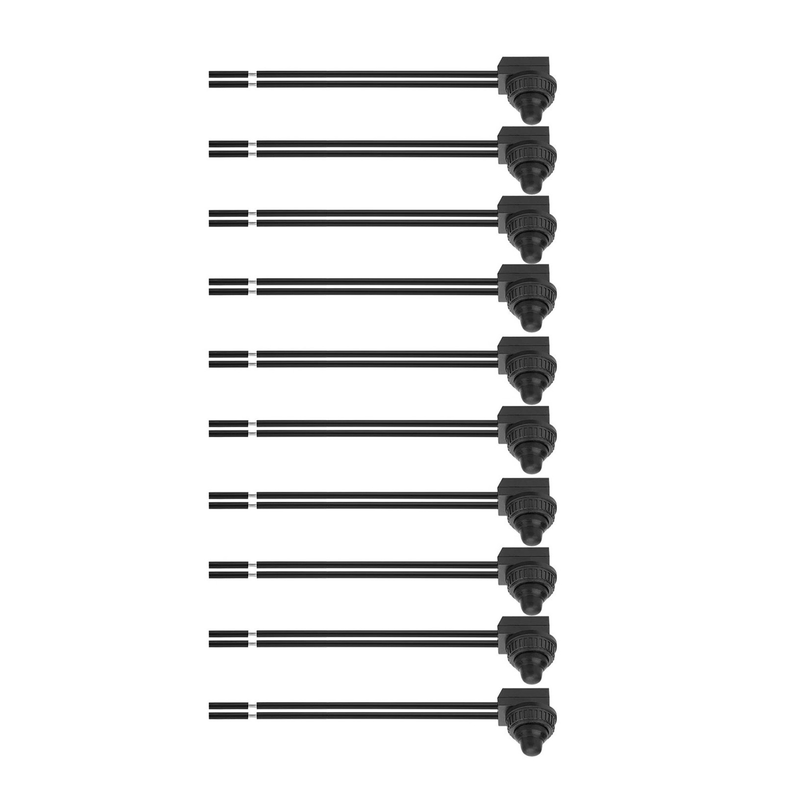10Pcs SPST Push Button Switch IP67 4.5″ Cord for Motorcycle Outdoor Equipment