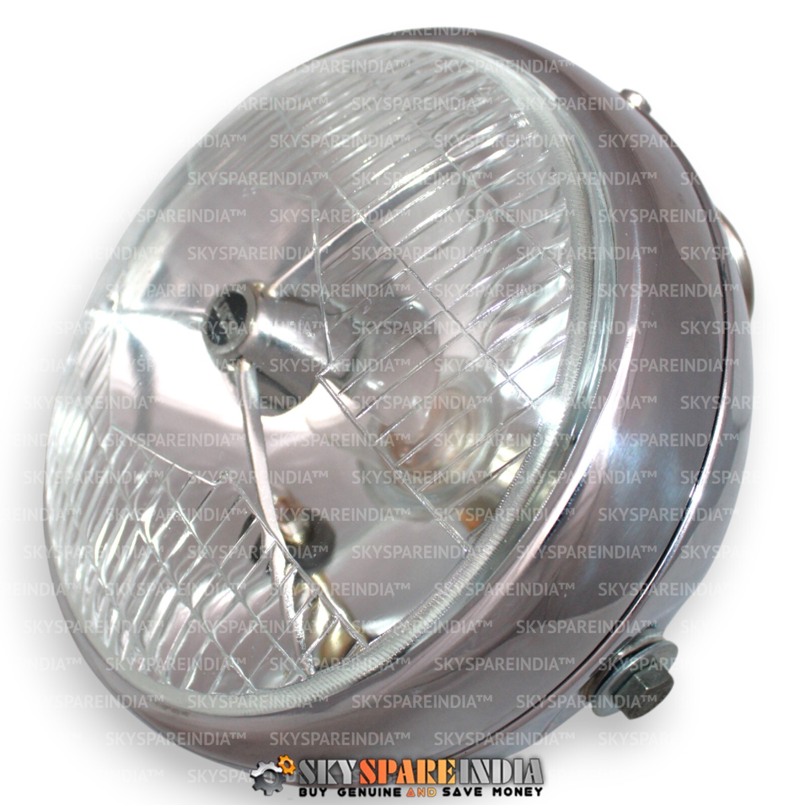 Lucas 7″ Tripod Headlight Assey Compatible With Royal Enfield BSA Norton Triumph