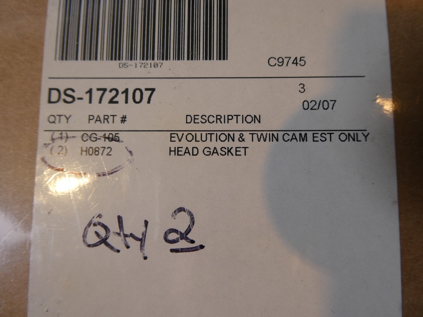 Harley Head Gaskets .040 88″ Twin Cam EVO 3.750″ H0872 Cometic S/S Pair C9745 N8