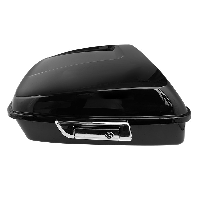 Vivid Black Razor Pack Trunk Chopped Backrest For Harley Road King Gilde 1997-20