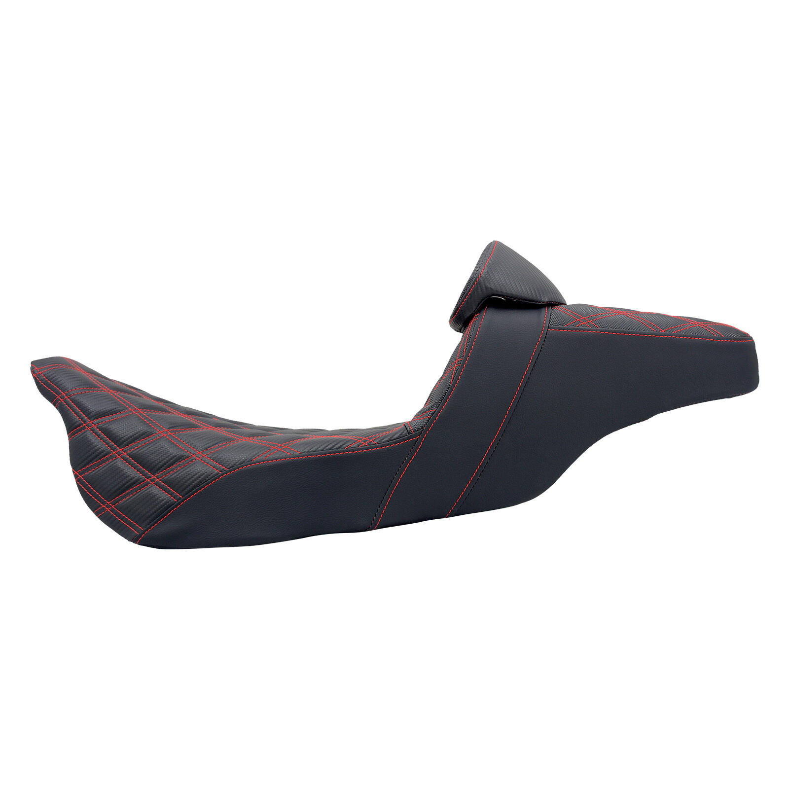 2 Up Seat w/ Driver Backrest Red Line For Harley Electra Road Street Glide 09-23