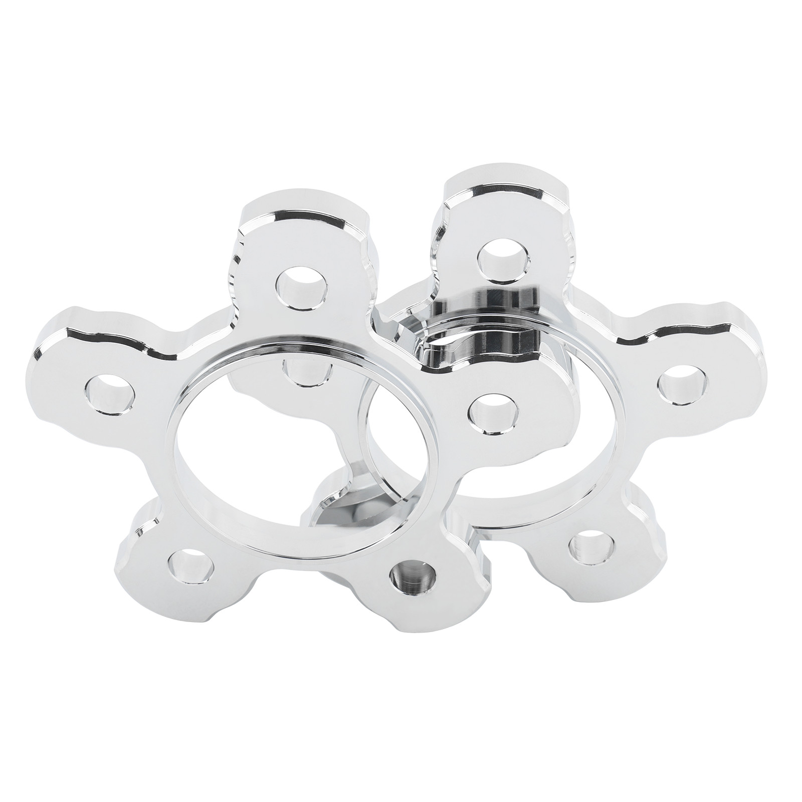 Chrome 10mm Thick Wheel Rotor Pulley Spacers For Harley Touring Flht 1984-2008