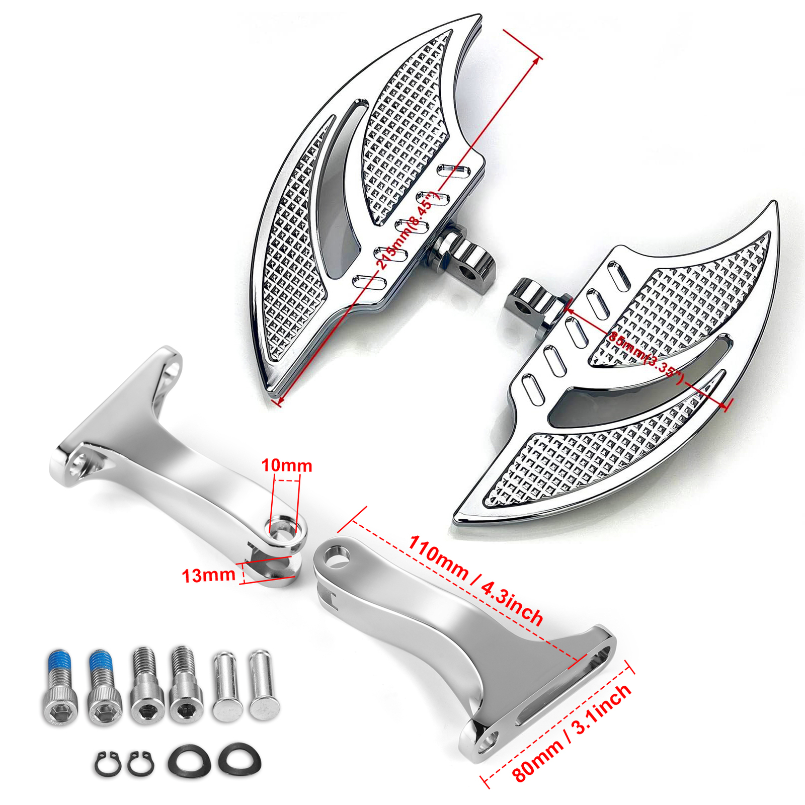 Chrome Blade Floorboards brake shifter levers For Harley Touring 08-13 St Glide