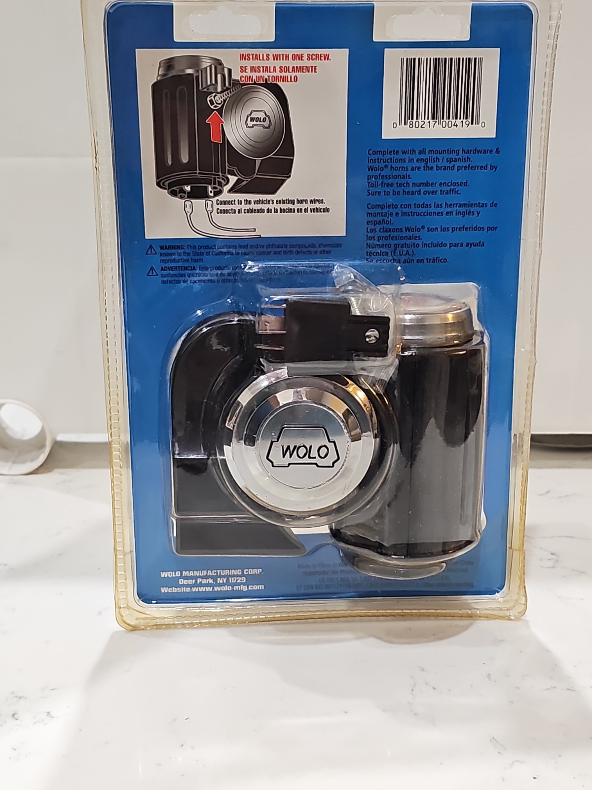 WOLO 419 ~ Bad Boy ~ Dual Tone Air Horn ~ Easy to Install for all 12V Horns