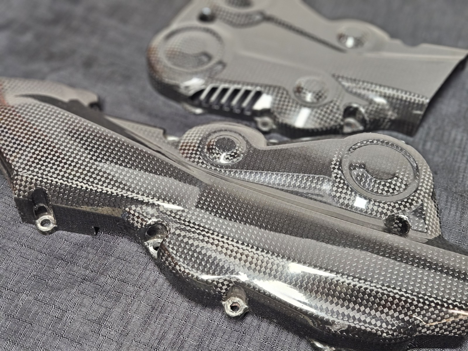 Genuine Ducati Performance Carbon Fiber Belt Covers 821 1200 848 Streetfighter
