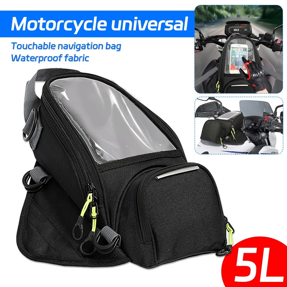 Magnetic Motorcycle Tank Bag Waterproof Motorbike Phone Holder Fuel Saddlebags