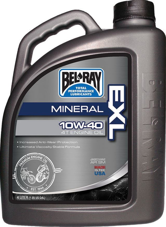 Bel-Ray 10W-40 EXL Mineral 4T Engine Oil 4 Liter Motorcycle ATV