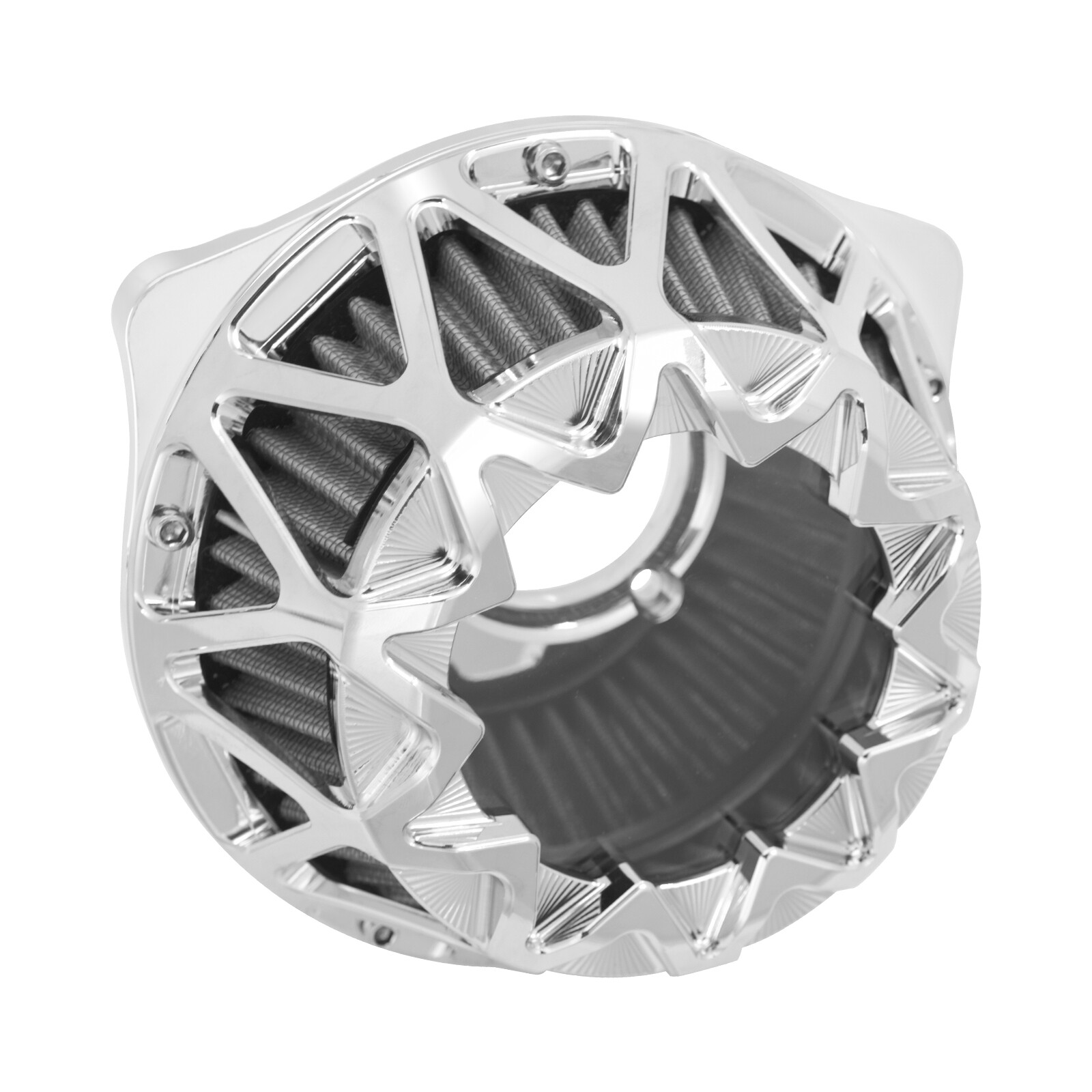 Chrome CNC Air Cleaner Intake Filter For Harley Touring Softail Dyna Road King