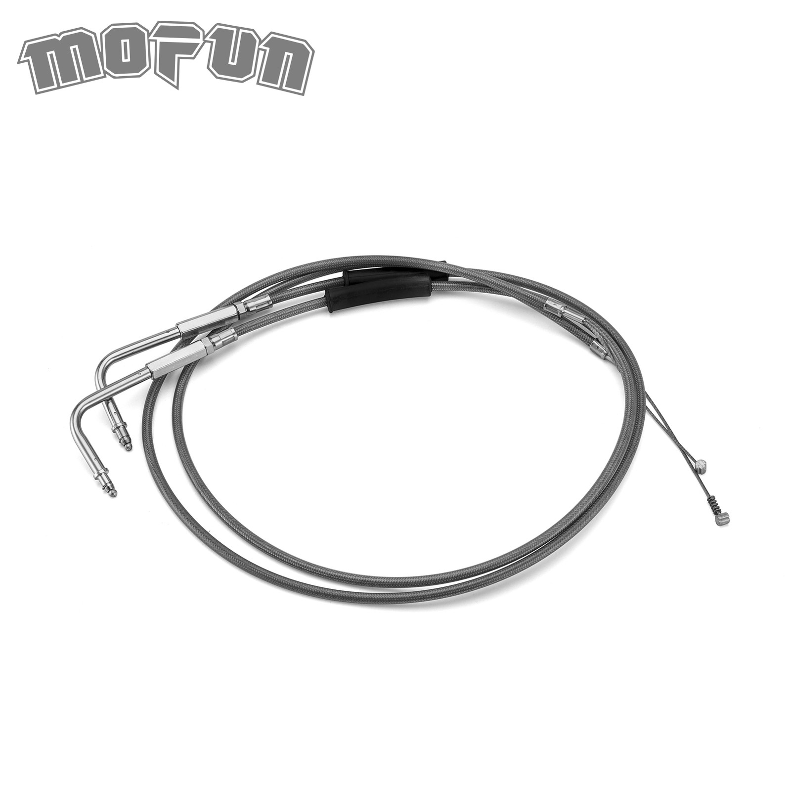 40″ Stainless Steel Throttle Idle Cable For Harley Softail Touring Road King