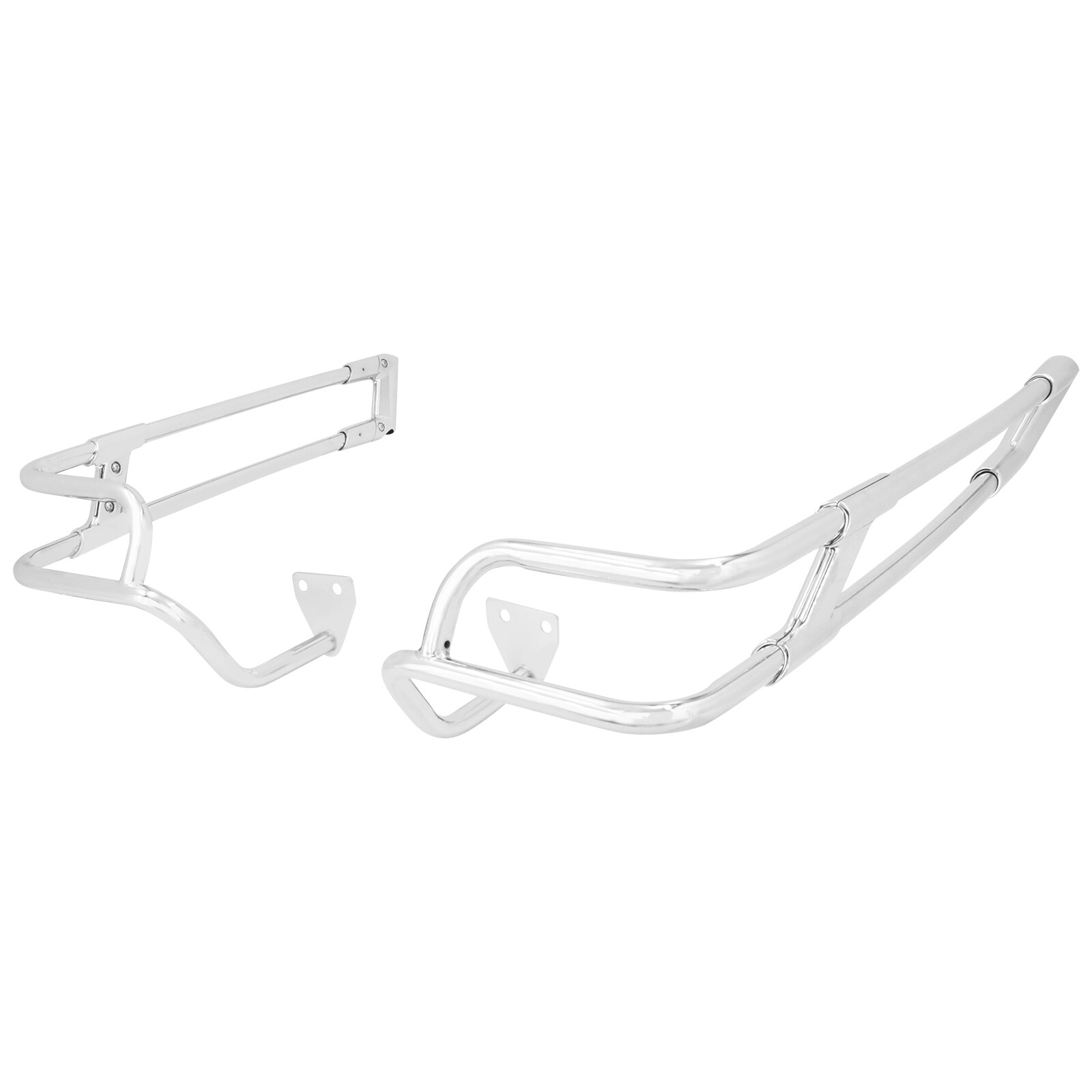Chrome Hard Saddlebag Guard Rails For Harley Touring Road King Glide 2014-2023