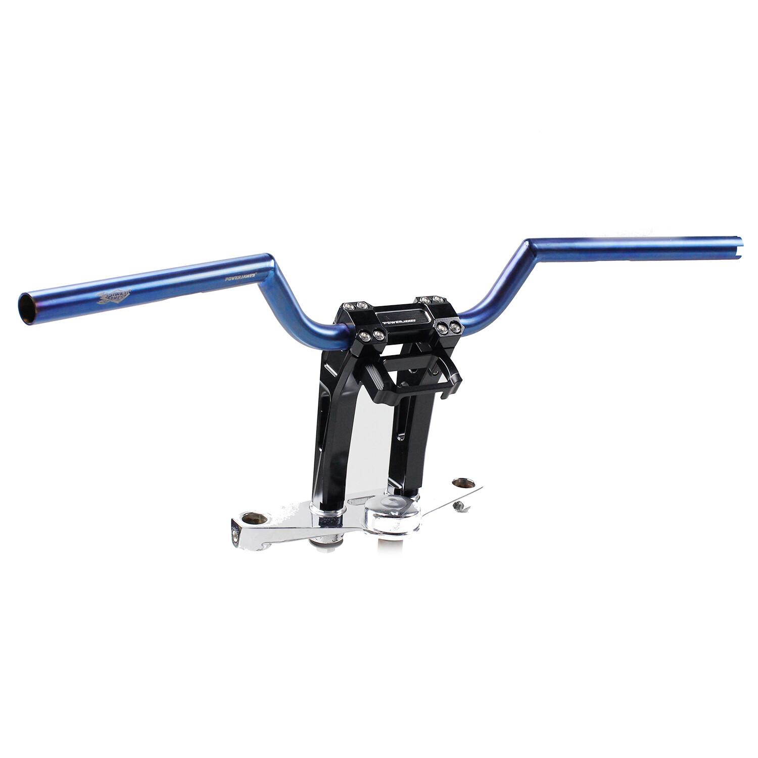 8.0″ Black Pullback 1.0″ Handlebar Risers Clamp for Harley FXD FLHR FXLRST FXBBS