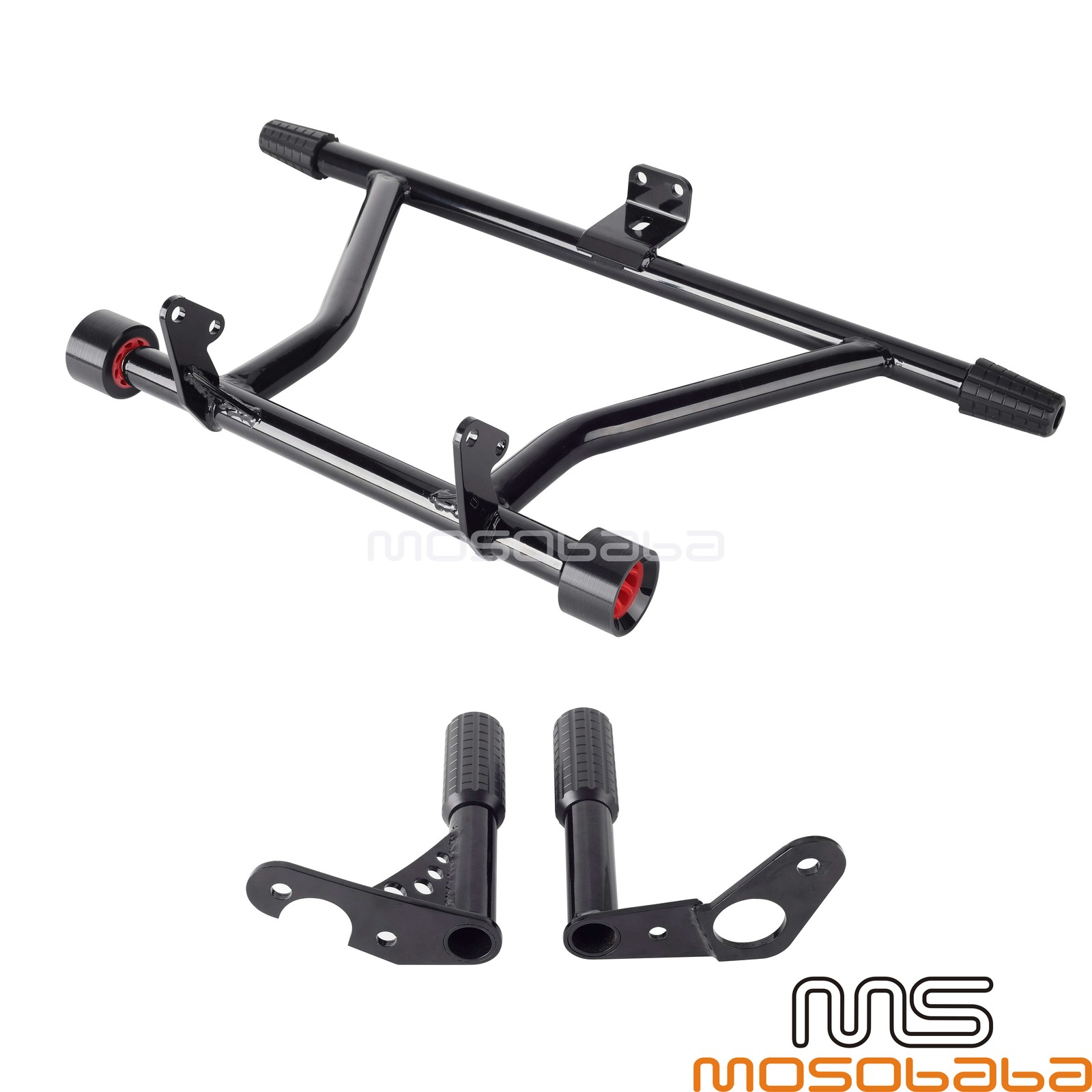 Black Highway Crash Bar Kit For Harley Softail FXBBS FXBRS FXLRS FLFBS FLHC FLSL