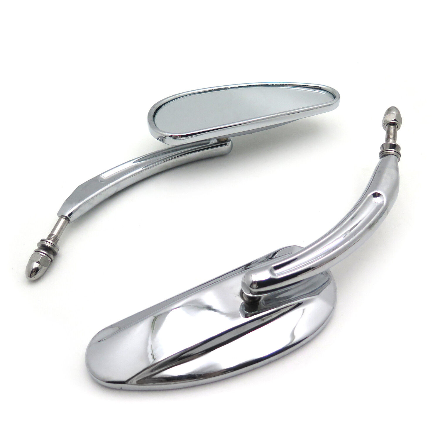 HTTMT Chrome Mirrors Fits Harley 1982-later Models