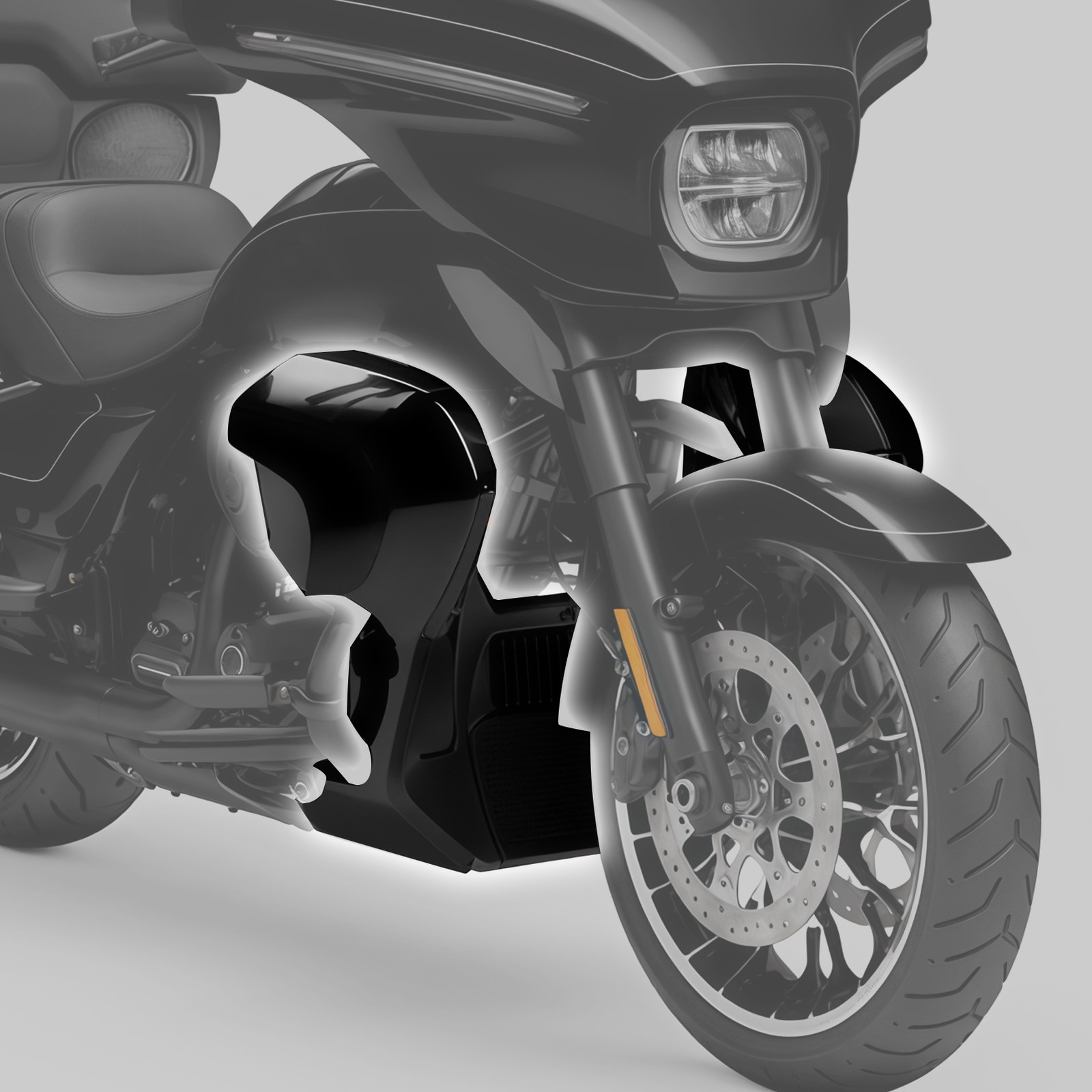Fairing Lowers Cover Extended Chin Spoiler Fit For Harley FLTRXSE FLHXSE 2023-26