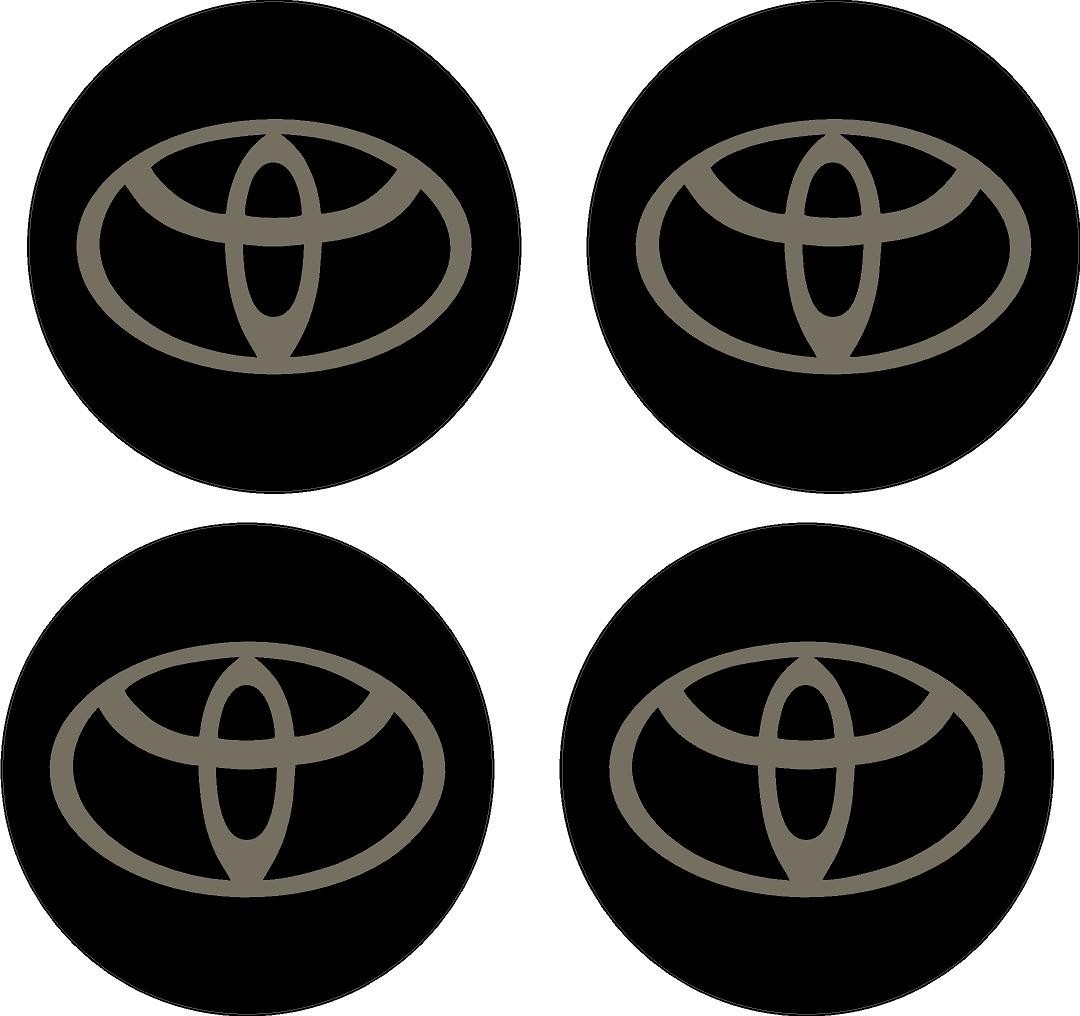 #5740 (4) 2.5″ Toyota Center Cap Decals Sticker LAMINATED Great for aftermarket