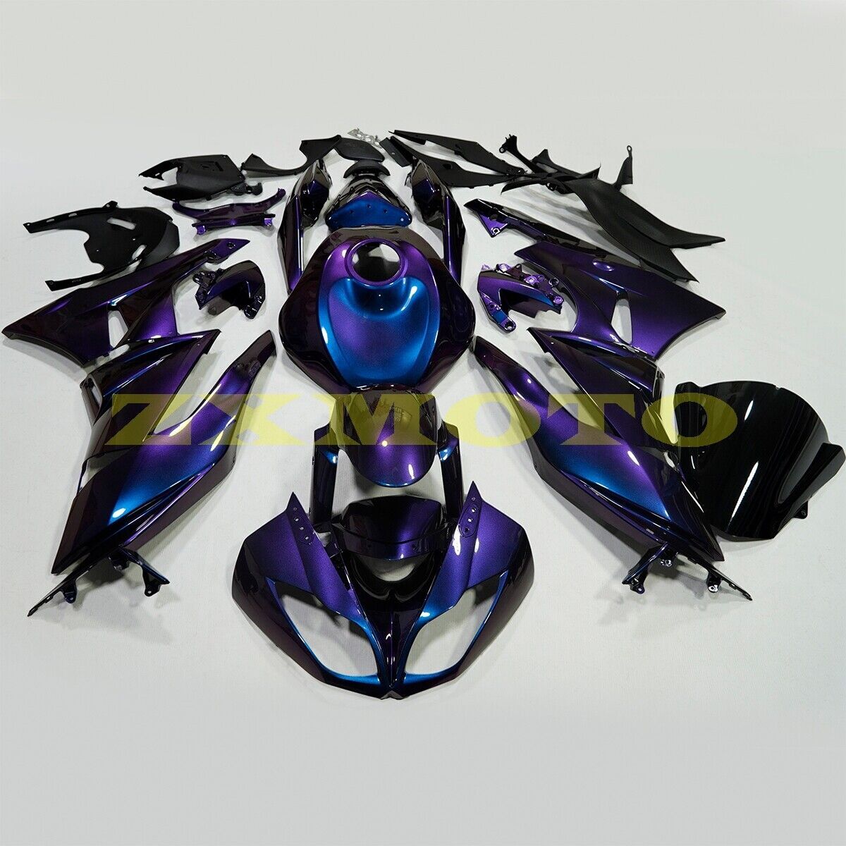 Chameleon Blue Purple Fairing Kit +Tank +Bolt for Kawasaki ZX6R 2009-2012 ZX600R