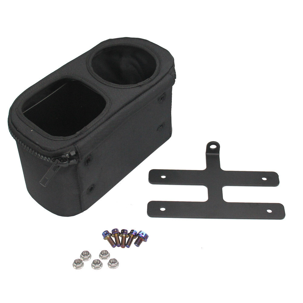 Storage Bag Organizer Pocket Cup Holder For Motorcycle Front Handlebar Crossbar