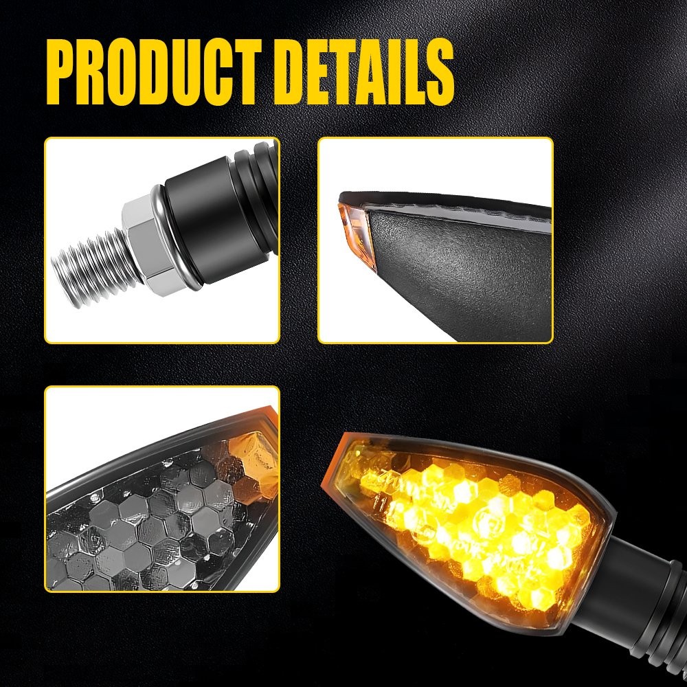 4X LED Turn Signal Light Blinker Amber for Honda Dual Sport Dirt Bike Motorcycle