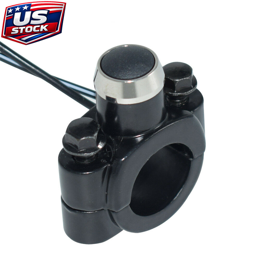 7/8 inch Motorcycle ATV Handlebar Horn Start Momentary Push Button Switch 12V
