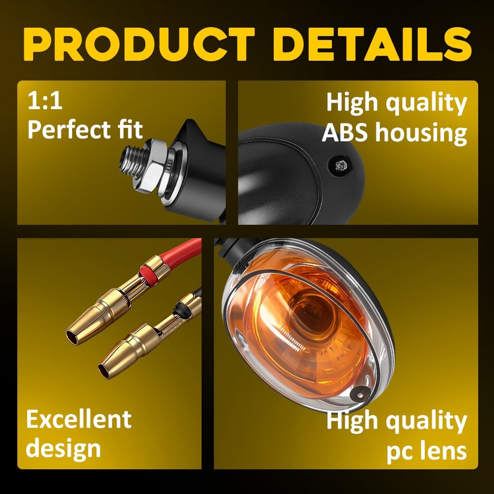For Buell Blast 2000 2010 X1 99 02 Clear Turn Signal Indicator Light 2Pcs 2-6X