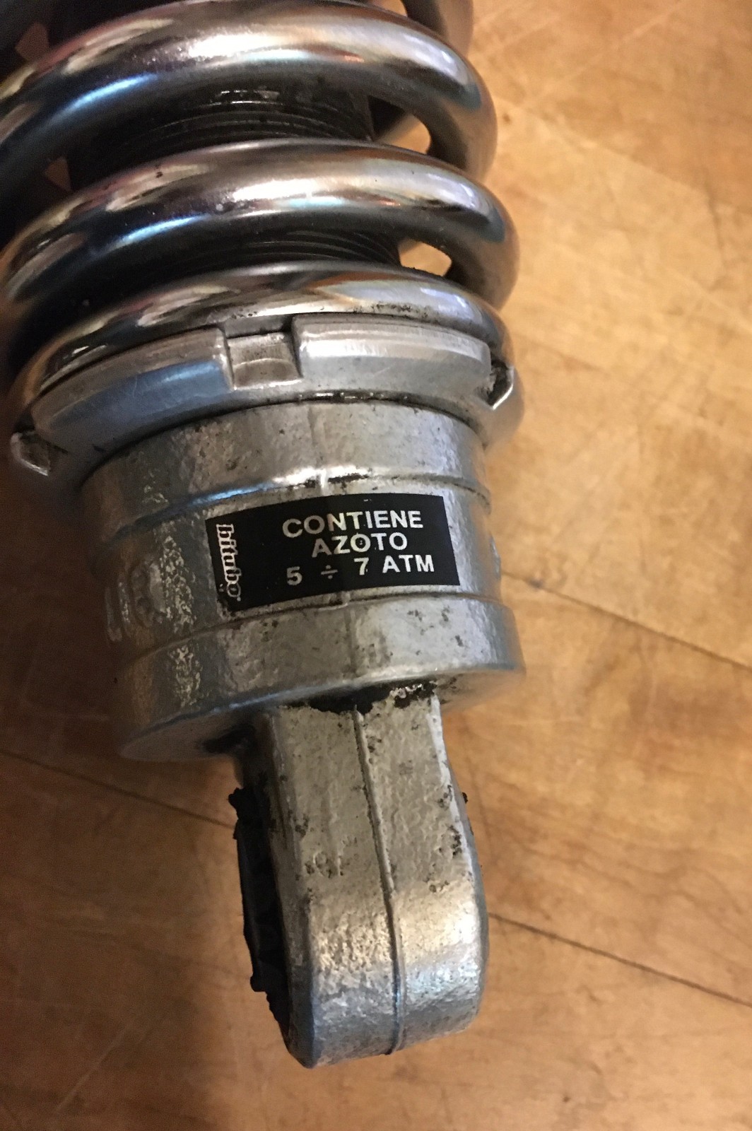 Vintage MADE IN ITALY for MOTO GUZZI 12″ used chromed rear shocks and springs