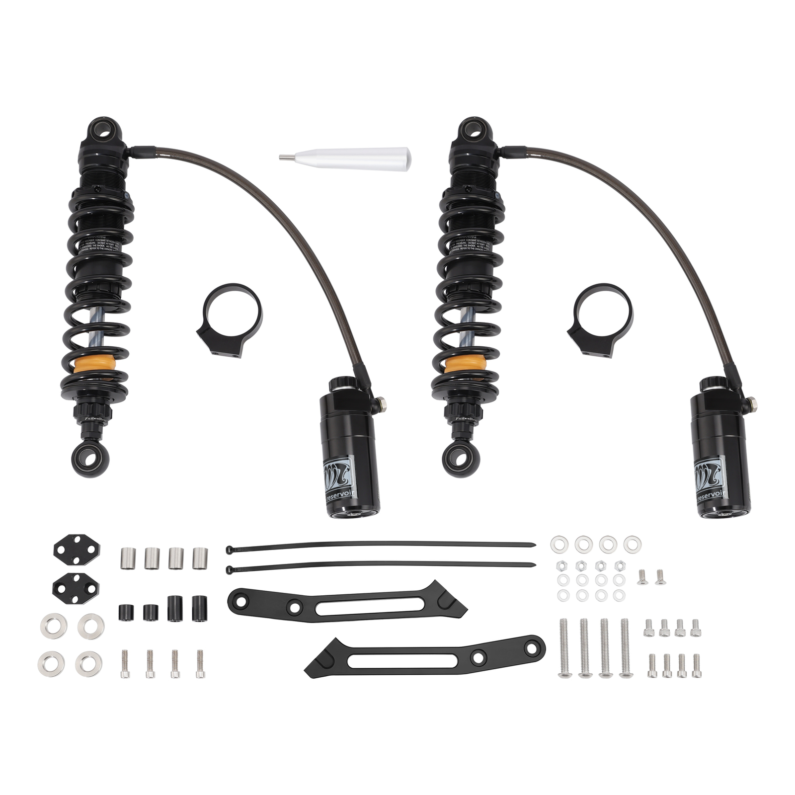 Remote Reservoir Rear Suspensions Shock Fit For Harley Touring Road Glide 14-24