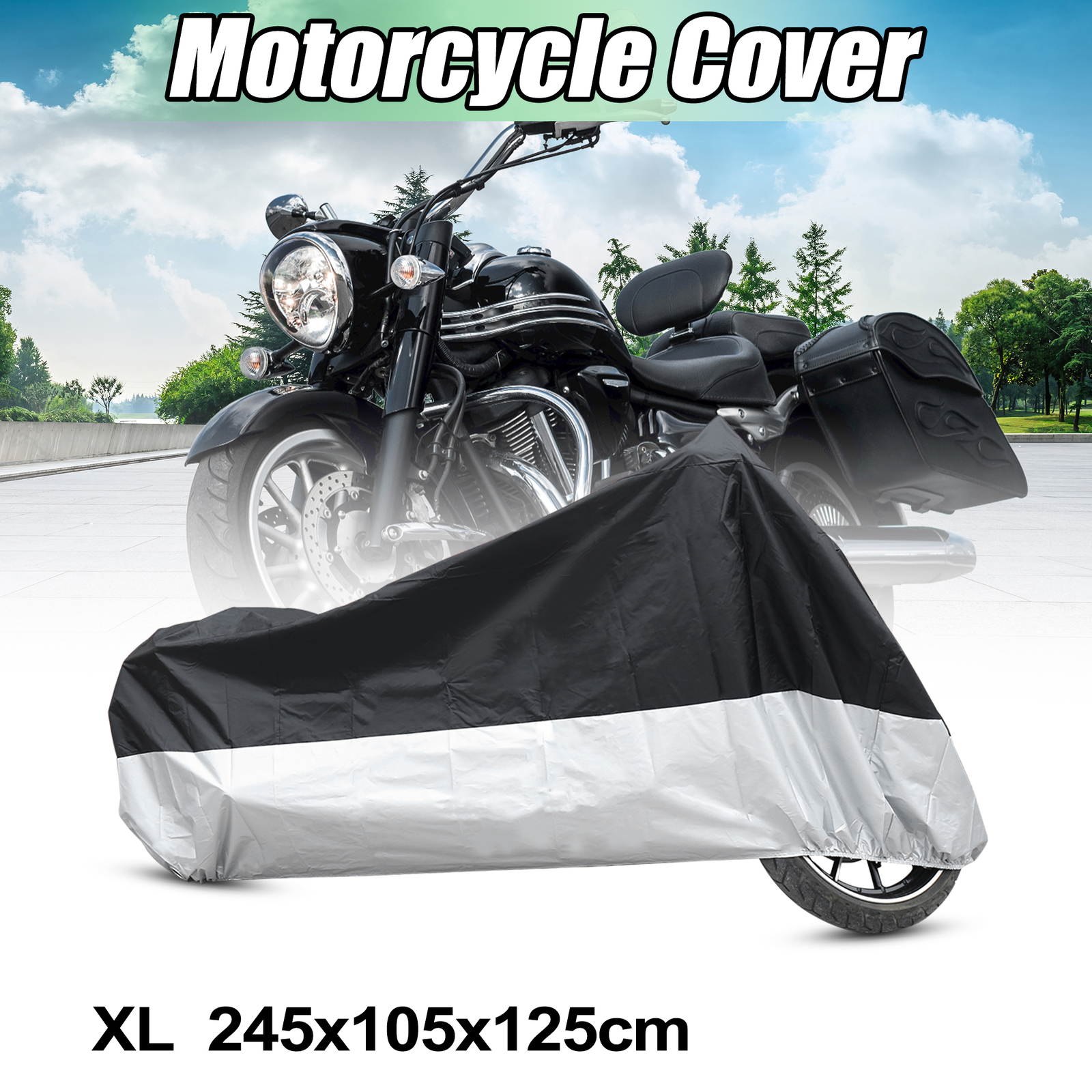 XL Waterpoof Motorcycle Full Cover for Yamaha V-star 650 1100 XVS650 XVS11 NEW
