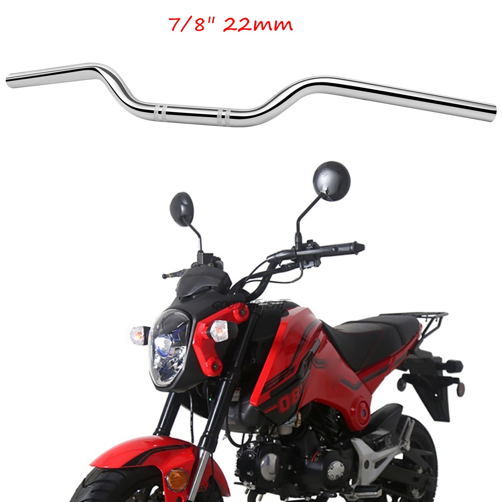 7/8″ 22mm Handle Bar Motorcycle Drag Handlebar Chrome For Boom Vader 150cc 125cc