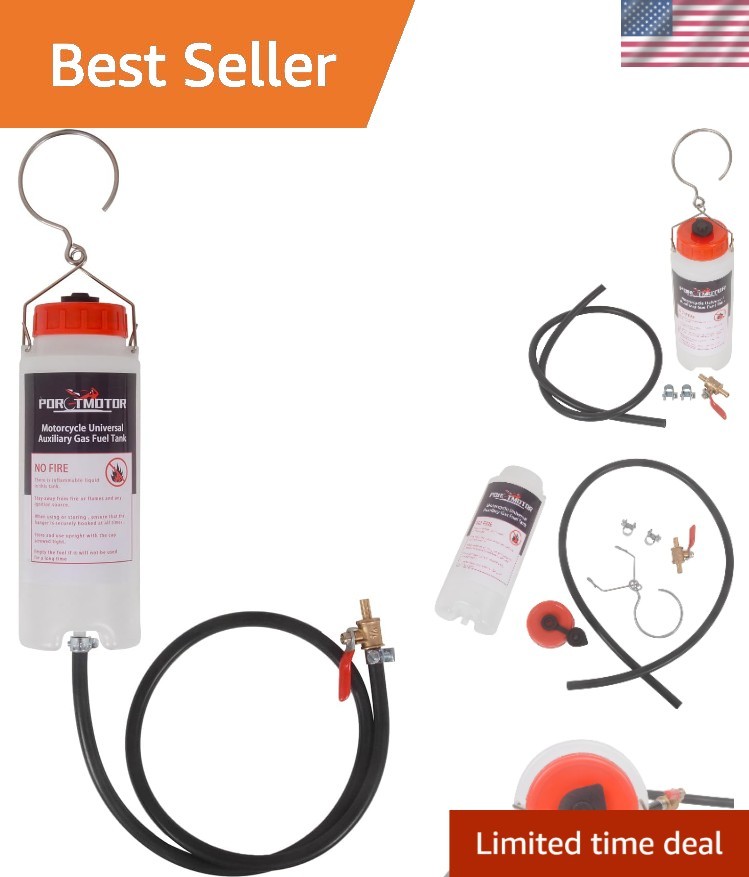 500ml Motorcycle Auxiliary Fuel Tank for Safe Carburetor Tuning & Engine Work
