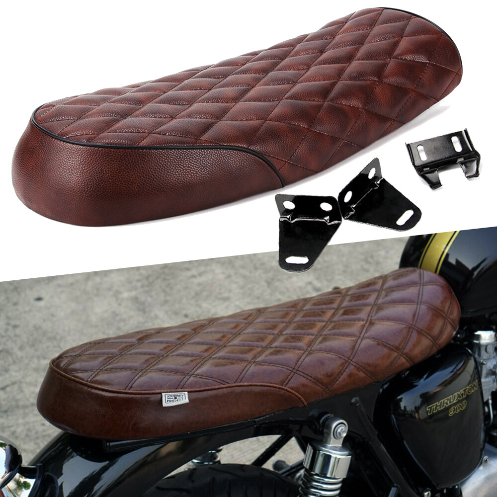 For Honda CB Suzuki Yamaha Universal Motorcycle Cafe Racer Seat Flat Hump Saddle