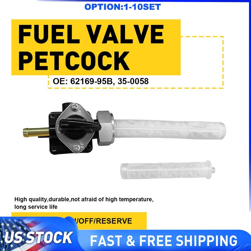 1-10XFuel Valve Vacuum Petcock 22mm 62169-95B For Harley Street Glide FLHX 11-13