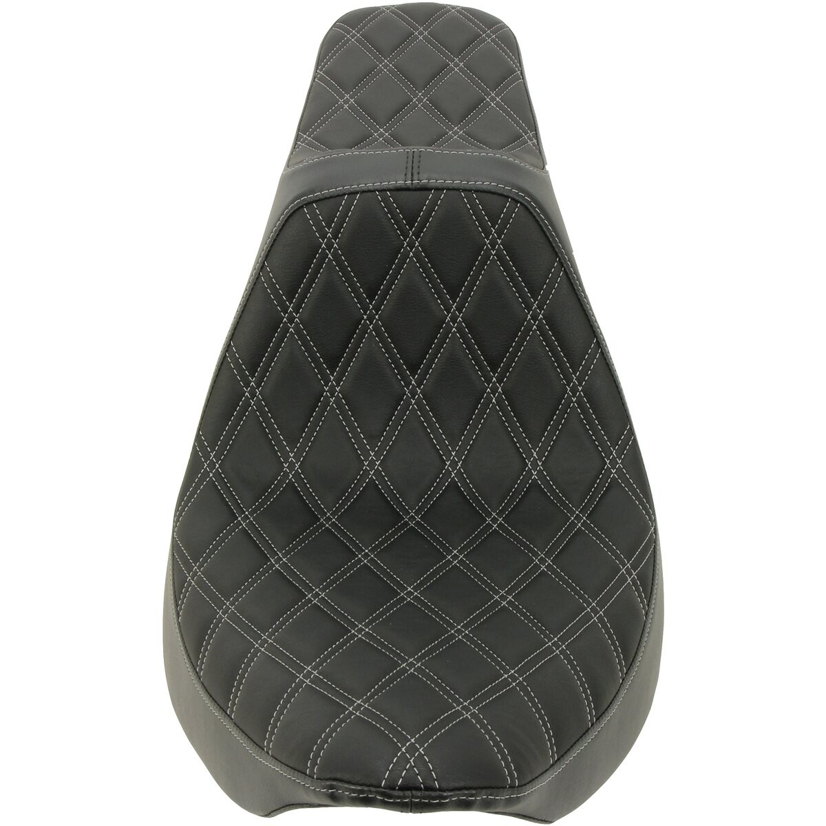 Drag Specialties White Stitched Predator 3 Seat – 0802-1367