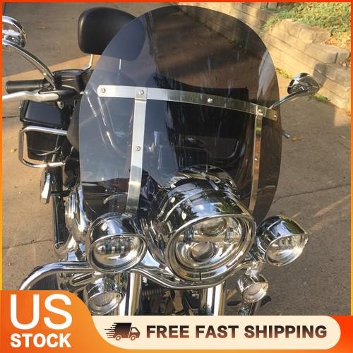 Detachable Windshield For Harley Touring CVO Road King FLHR w/ Bracket 1994-2024