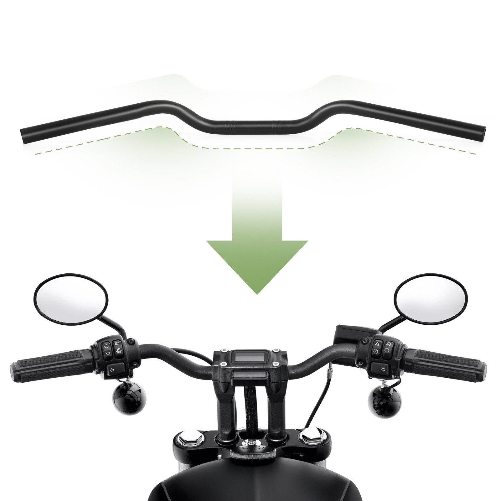 7/8″ 22mm Handlebars Tracker Bar For Yamaha FZ6R FZ1 FZ6 FZ07 FZ600 FZ700 FZ750
