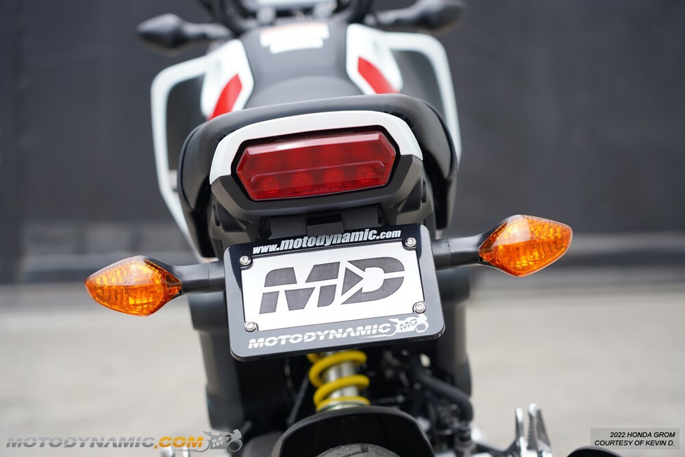 Fender Eliminator Kit Plate Holder + LED License Light Fits 2022-2023 Honda Grom