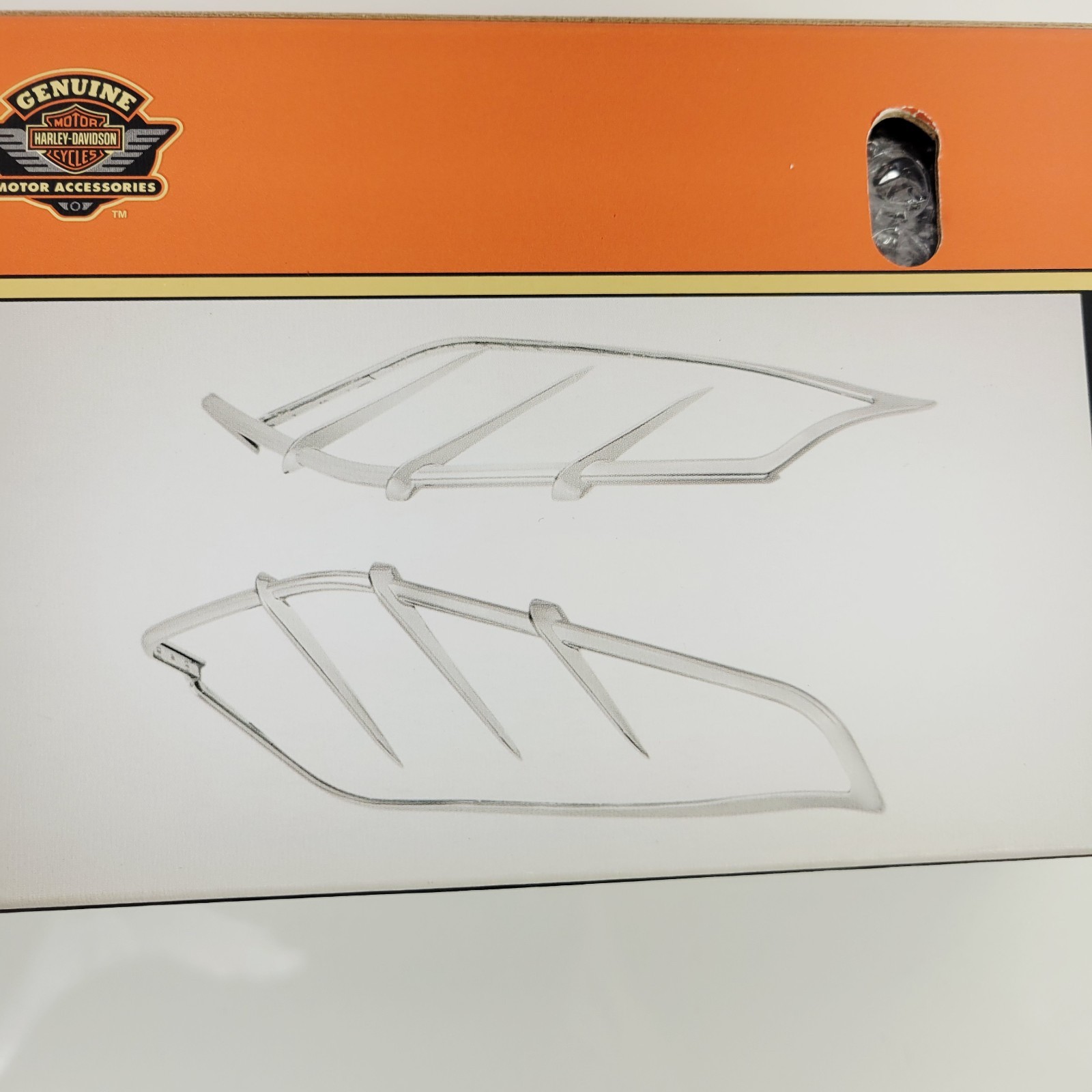OEM Harley-Davidson Chrome Mid-Frame Air Deflector Trim Kit 61400028 Touring