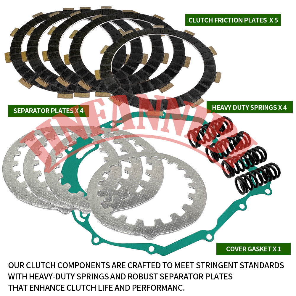 Clutch Friction Plates Springs Gasket for Yamaha Trailway 200 TW200 1987-2021