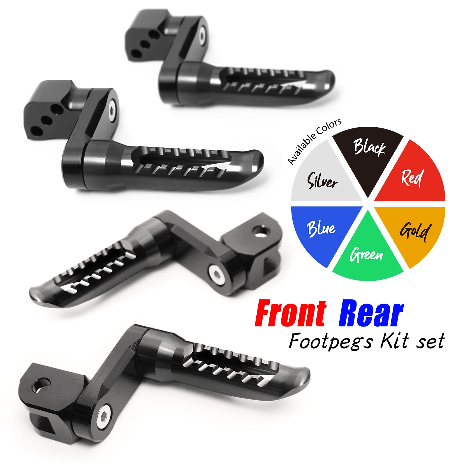 BOB 40mm Riser Black Front Rear Foot Pegs For Buell 1125R All Year