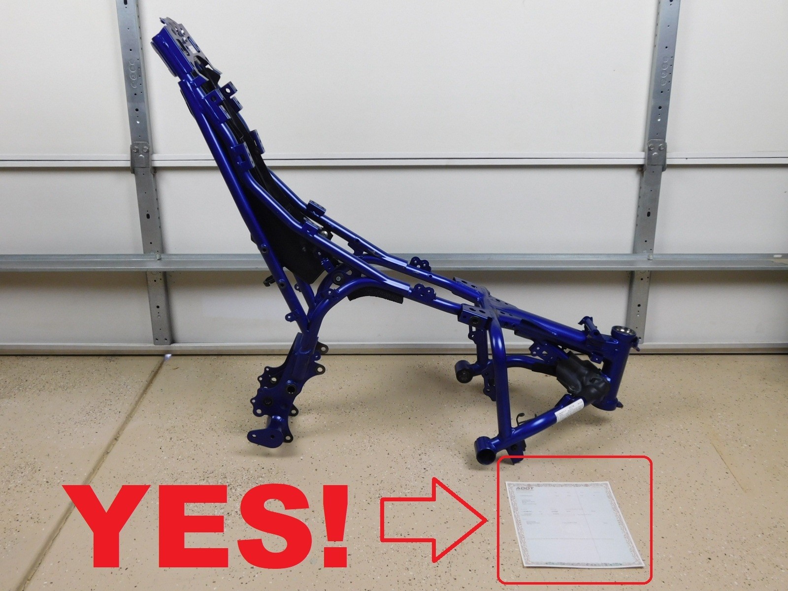 Main Frame ~ STRAIGHT Chassis! GOOD 2 GO! YES EZ Reg!! 15-16 FZ07 FZ-07