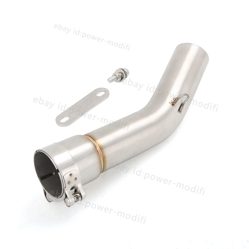 51MM For Yamaha FZ1 2006-2015 Exhaust Tips Mid Link Pipe Slip On Black Muffler