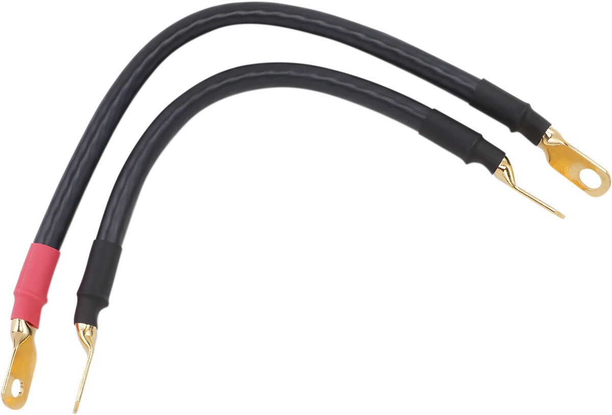Terry Components Battery Cable Complete Kit ’89-’07 Softail Black 4 AWG